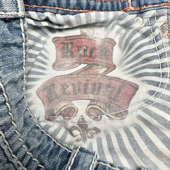 Rock Revival | Men | Duke Relaxed Straight Rocker Distressed Denim Jeans | Sz 32 - Picture 13 of 15